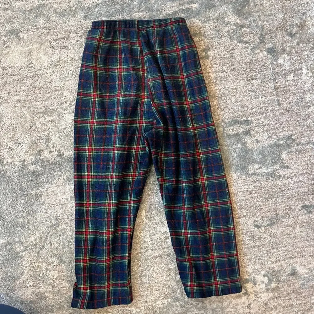 Vintage OshKosh B'gosh Patchwork Plaid Flannel Pajama Set 6